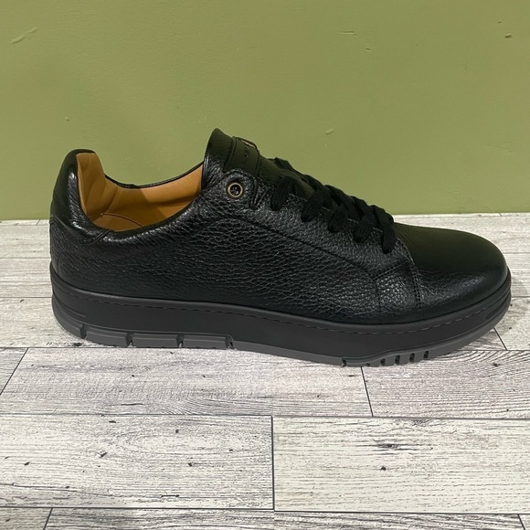 Mezlan shoes casual sneaker black deerskin oxford - Picture 2 of 5